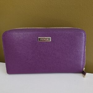 NWOT Furla Burgundy  Zip-Around Wallet